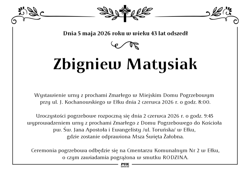 Zbigniew Matysiak - nekrolog